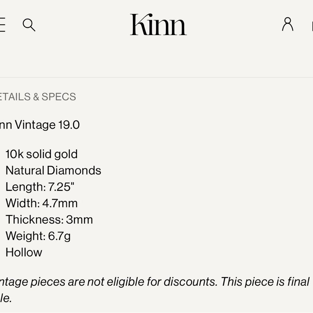 ✨ Kinn Vintage 10K Two Tone X Link Tennis Bracelet ✨ - Picture 4 of 4